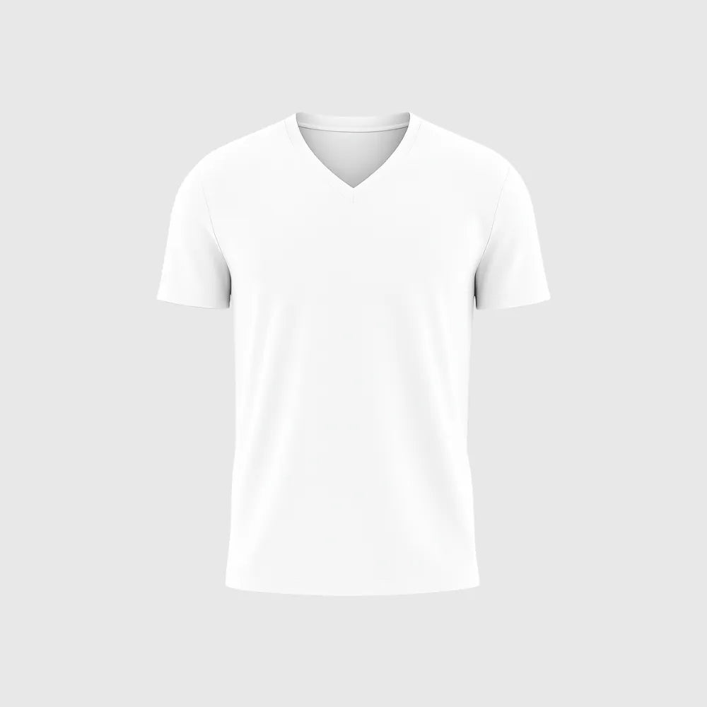 Le T-shirt Col V - Blanc