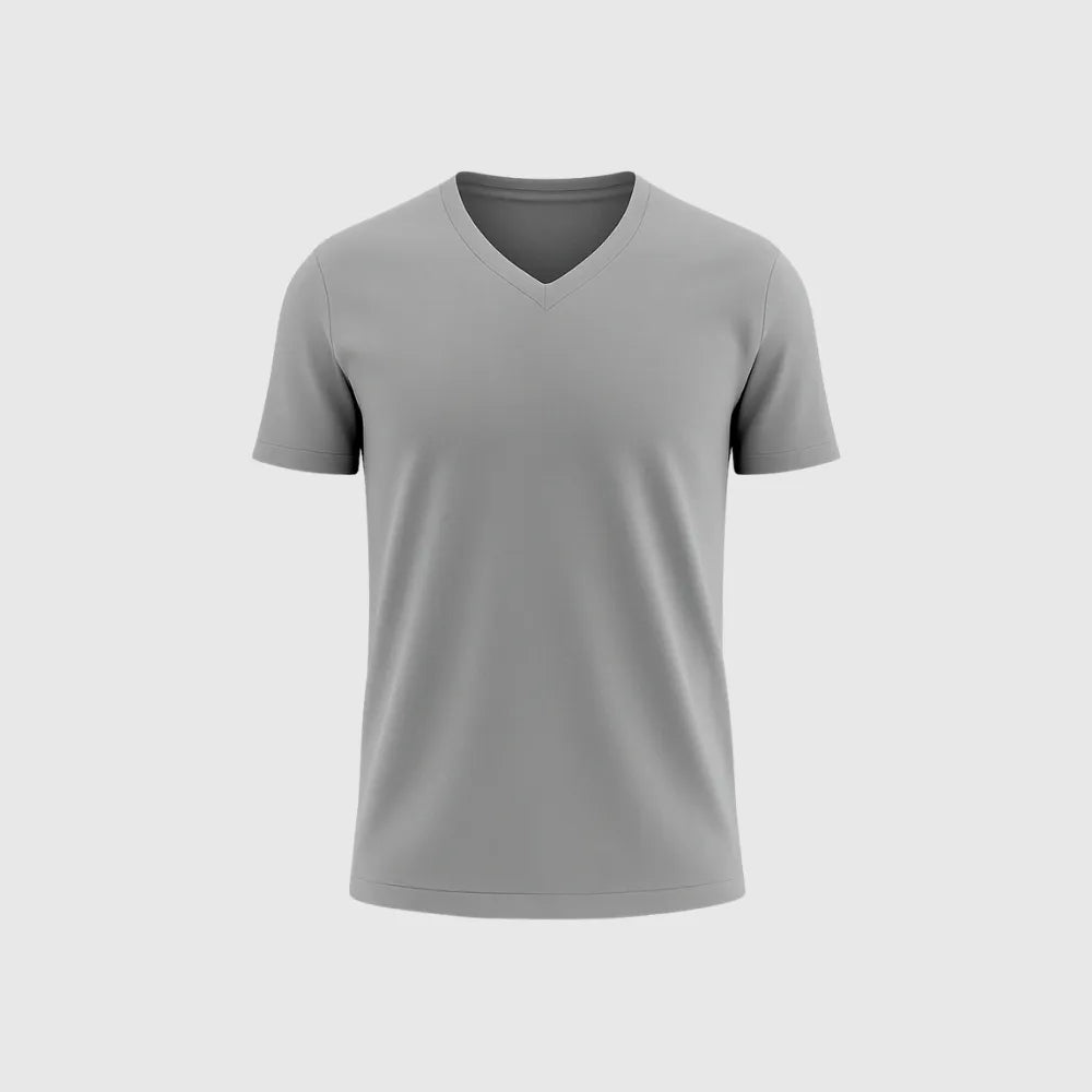 Le T-shirt Col V - Gris
