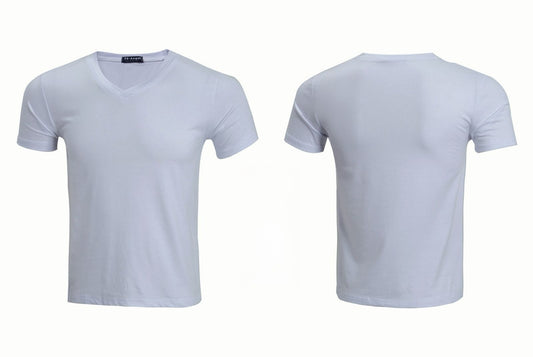 Le T-shirt Col V - Blanc