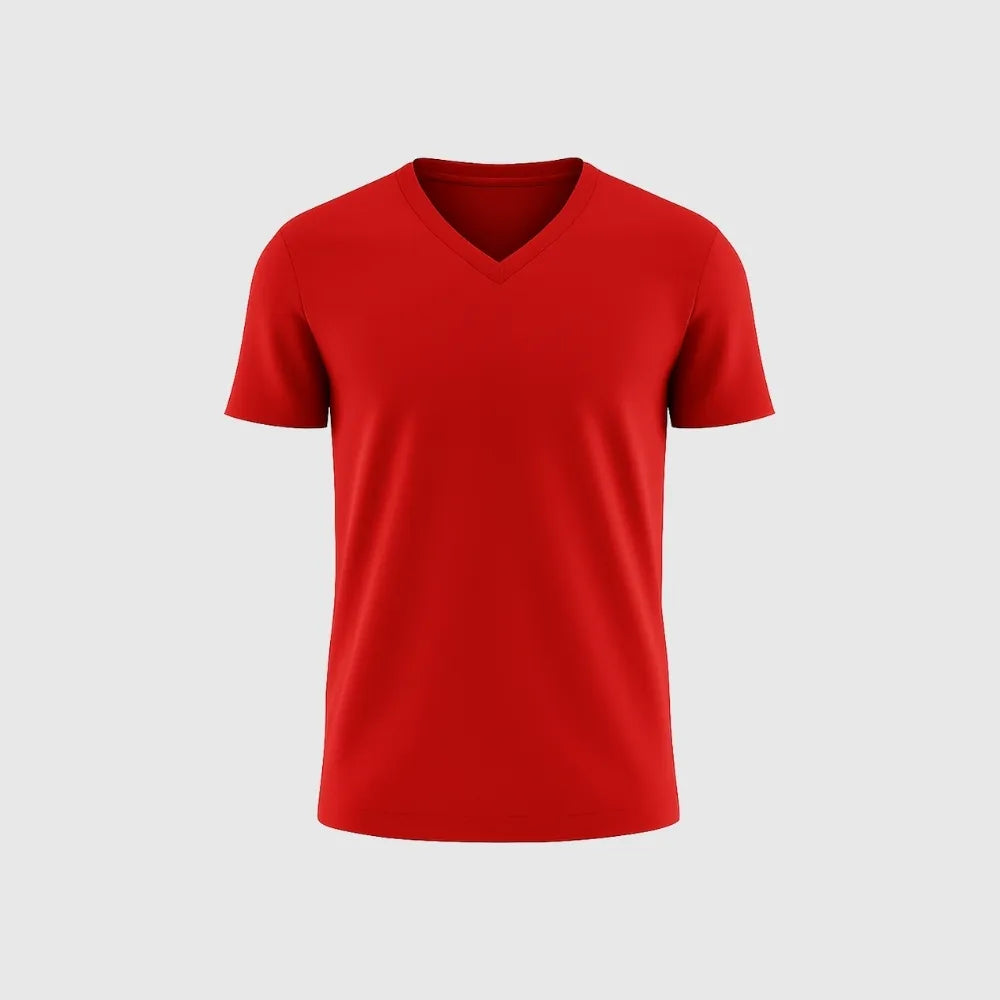 Le T-shirt Col V - Rouge
