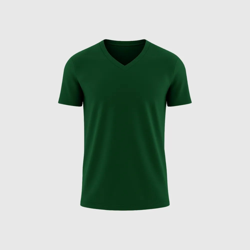 Le T-shirt Col V - Vert