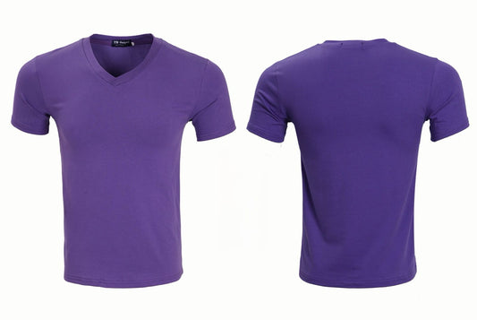 Le T-shirt Col V - Mauve