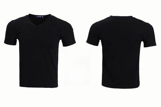 Le T-shirt Col V - Noir