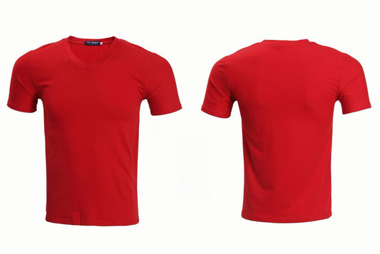 Le T-shirt Col V - Rouge